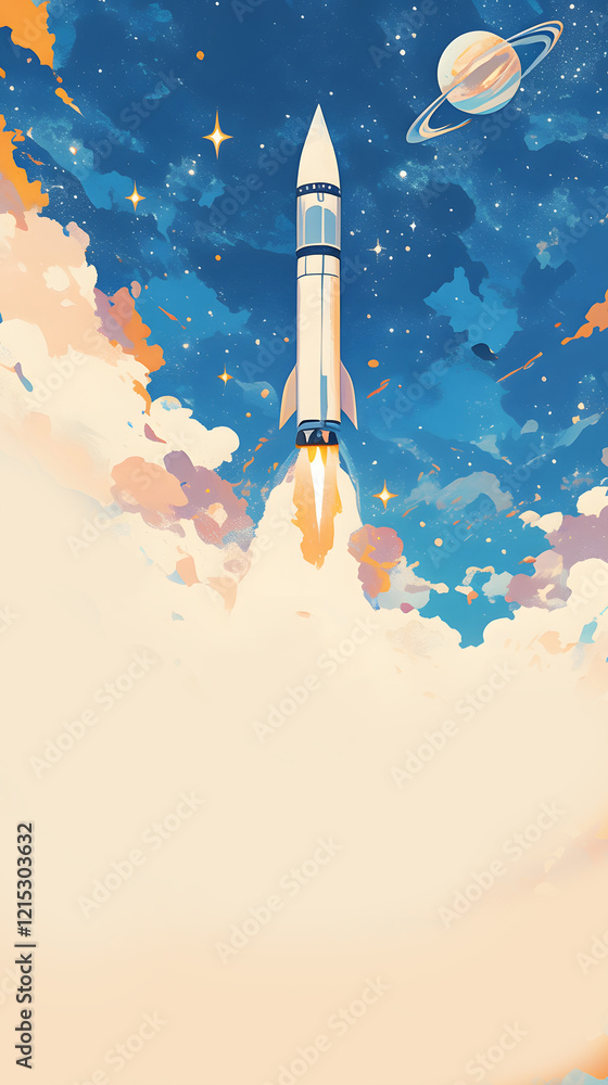 Fototapeta premium Space exploration journey