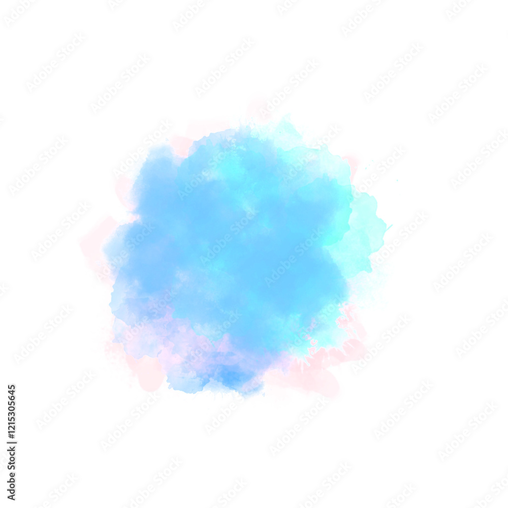 Fototapeta premium Abstract Watercolor Splash in Blue and Pink