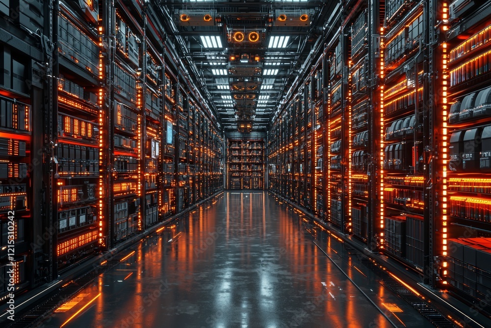 Advanced warehouse utilizing holographic storage technology for innovative logistics and global delivery Advanced warehouse utilizing holographic storage technology for innovative logistics and global delivery