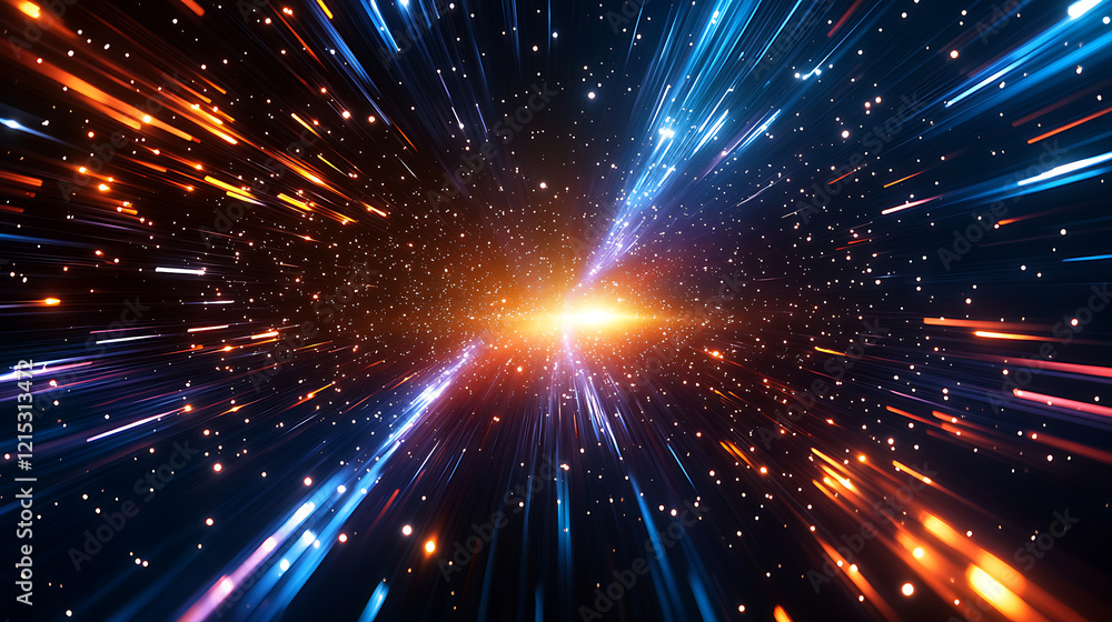 Fototapeta premium Stars and galaxy outer space sky night universe black starry background of shiny starfield