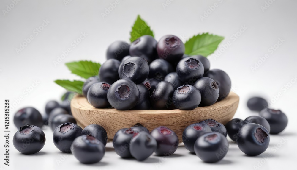 Dark purple bilberry isolated on a white background, fruit, purple fruit, food Dark purple bilberry isolated on a white background, fruit, purple fruit, food