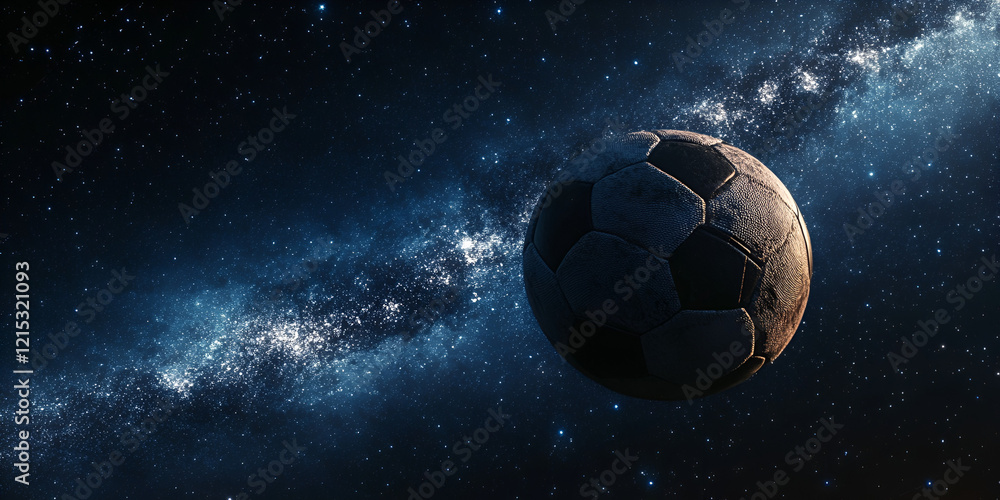 Fototapeta premium Football-Shaped Constellation in the Night Sky