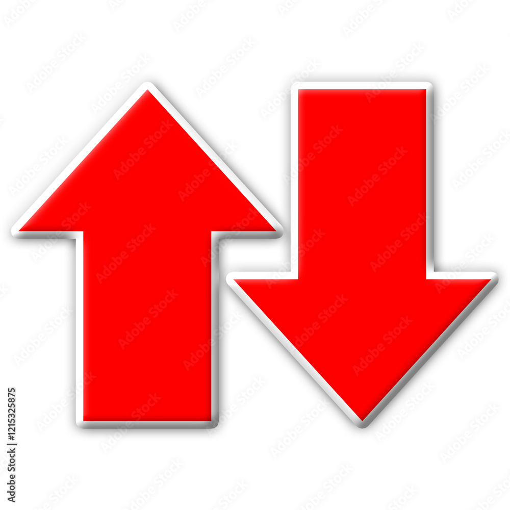 red arrow on white background red arrow on white background