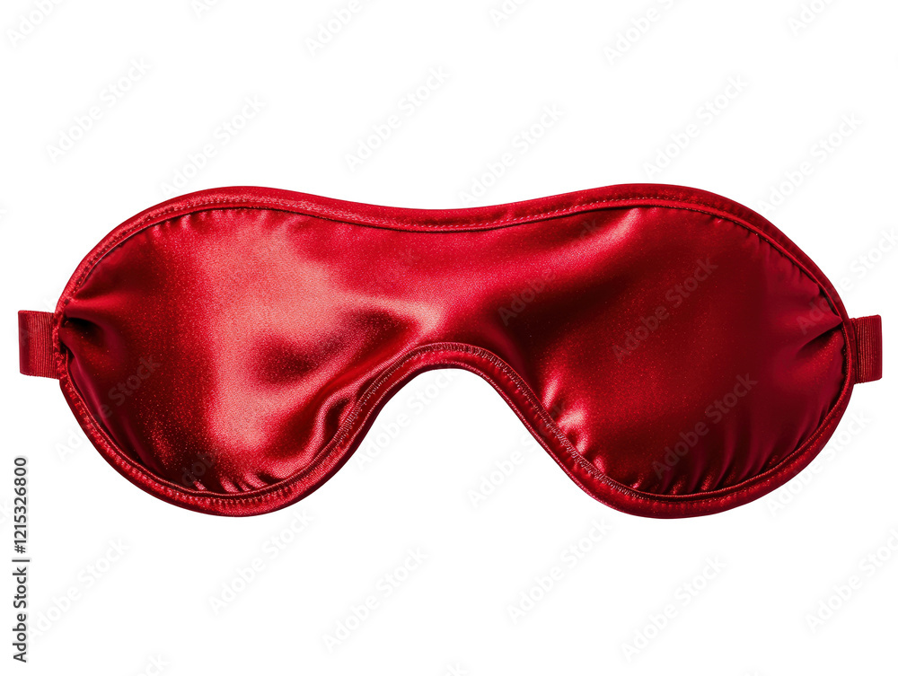 Isolated Red Silk Sleeping Eye Mask Isolated Red Silk Sleeping Eye Mask