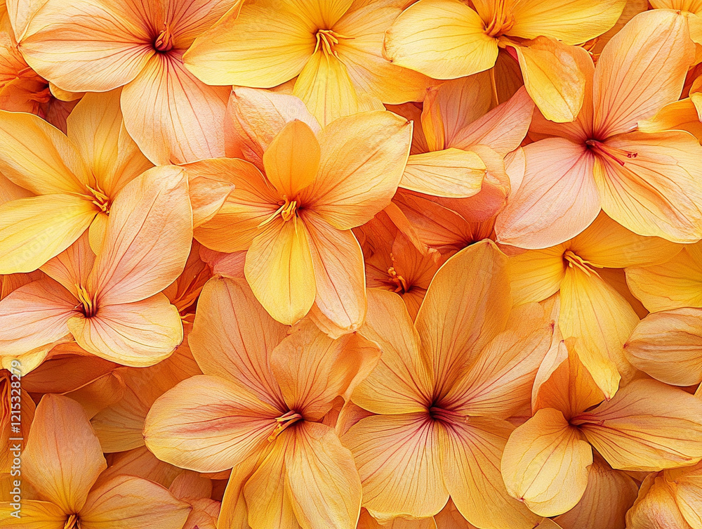 Vibrant orange and yellow flowers in full bloom Vibrant orange and yellow flowers in full bloom