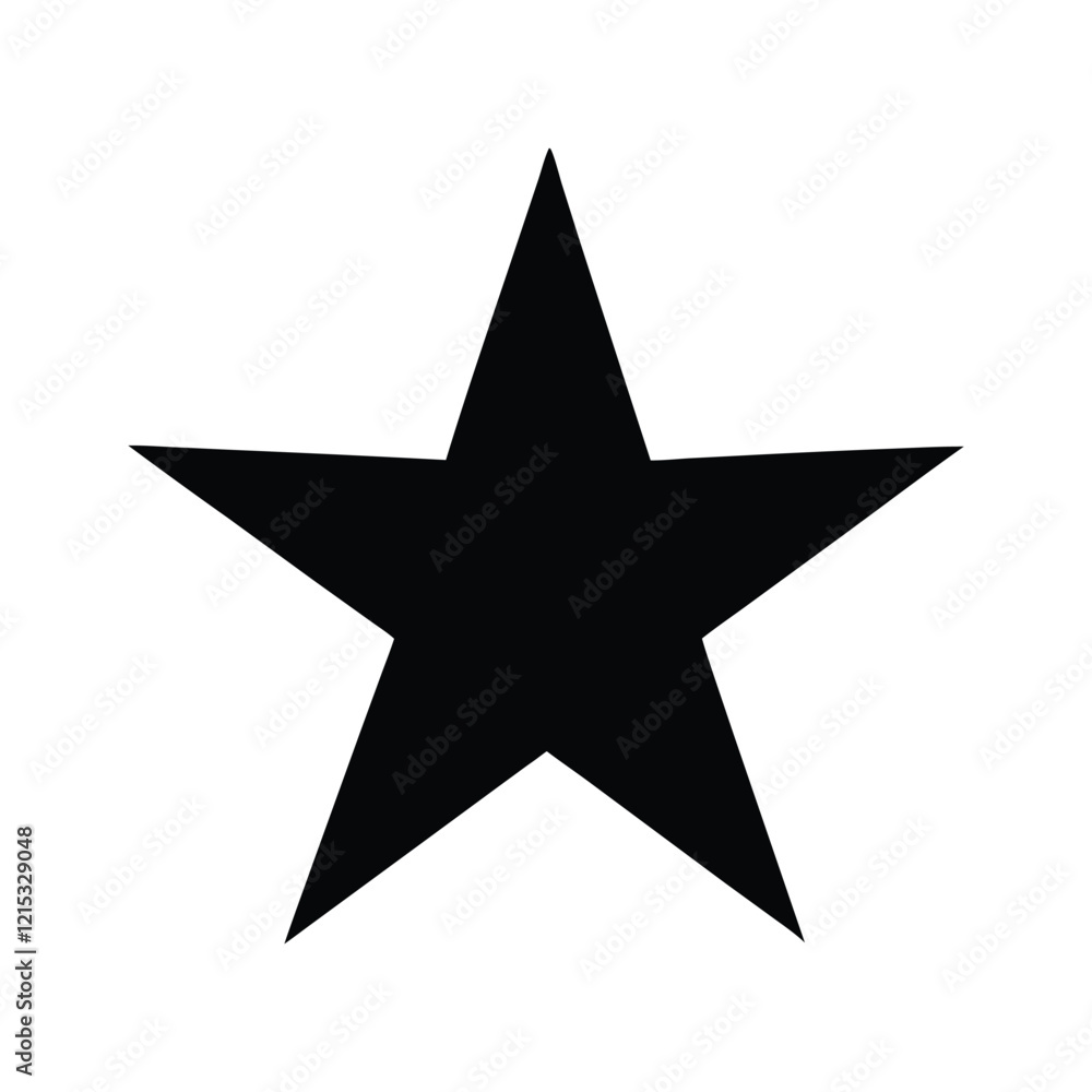 Star silhouette on white background Star silhouette on white background