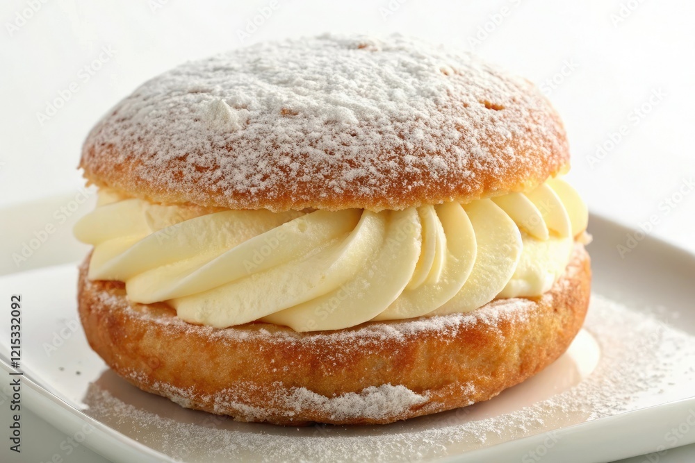Delicate sugary coating on a rich creamy filling, sweet tooth, pastry, dessert, cheese donut, glazed donut Delicate sugary coating on a rich creamy filling, sweet tooth, pastry, dessert, cheese donut, glazed donut