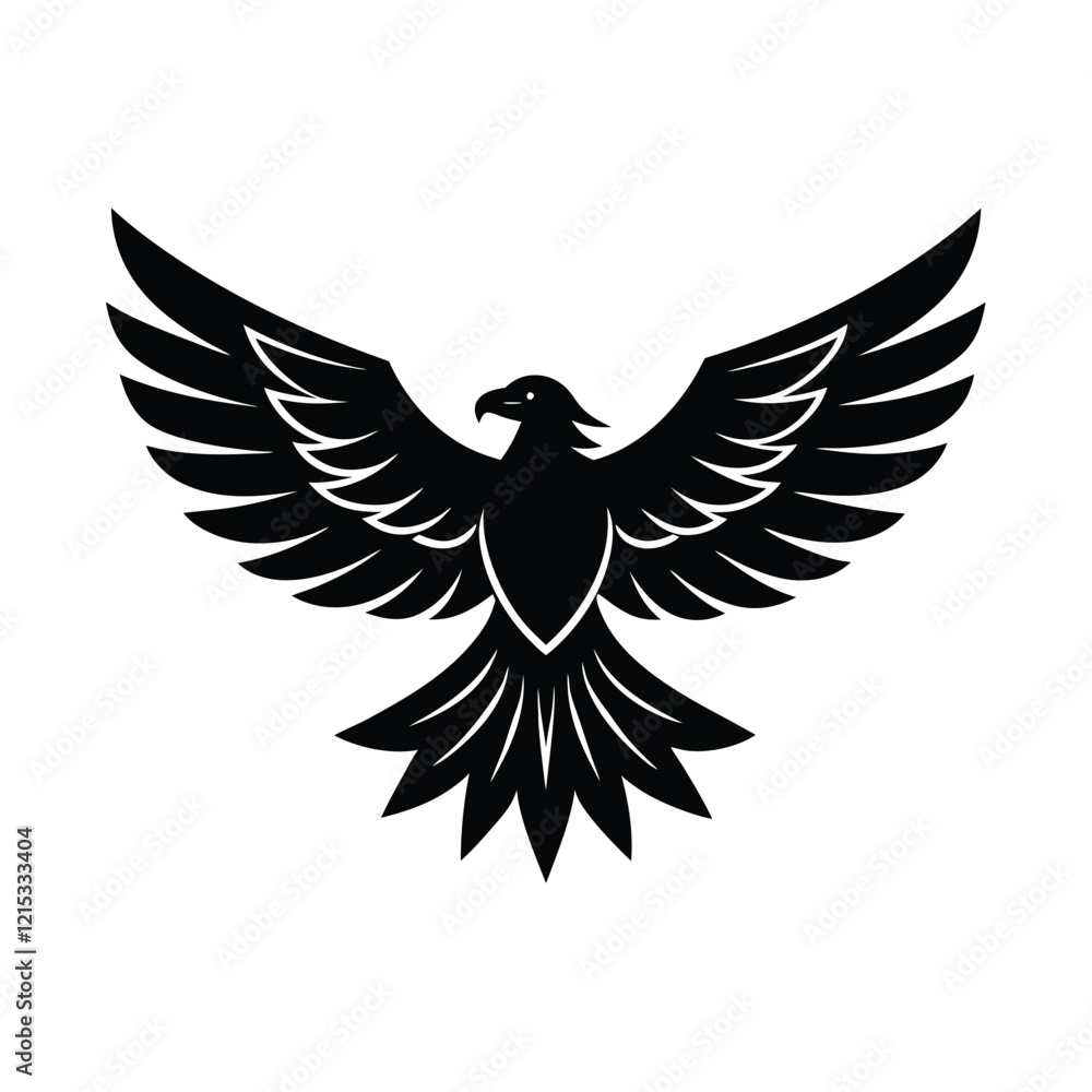 Fototapeta premium eagle with wing vector illustration