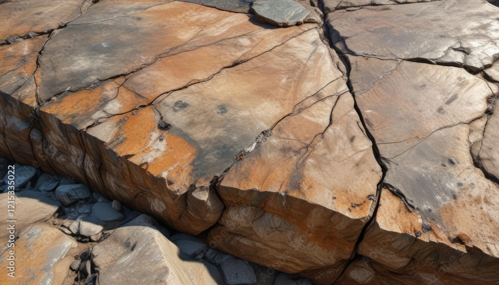 Fototapeta premium Dirty stone surface texture with cracks, crevices, and patina, textured, patina