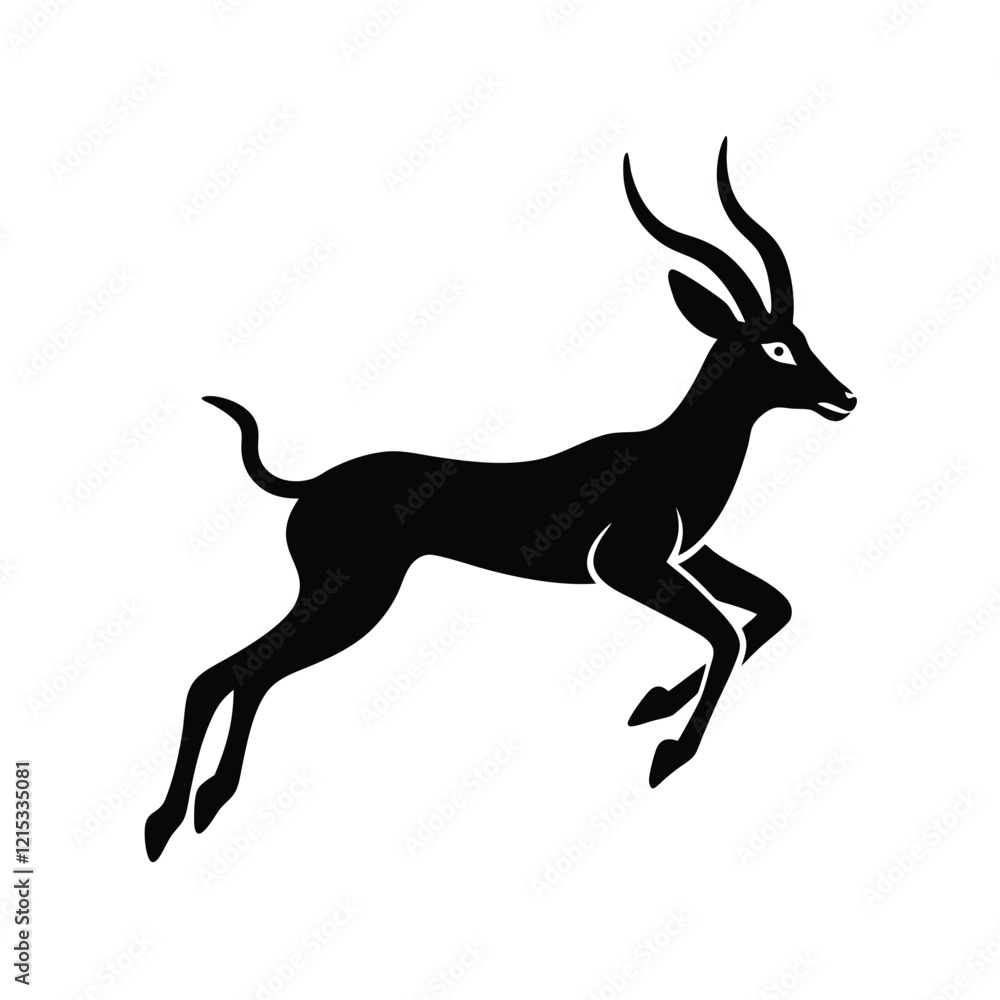 Obraz premium silhouette of a deer vector illustration