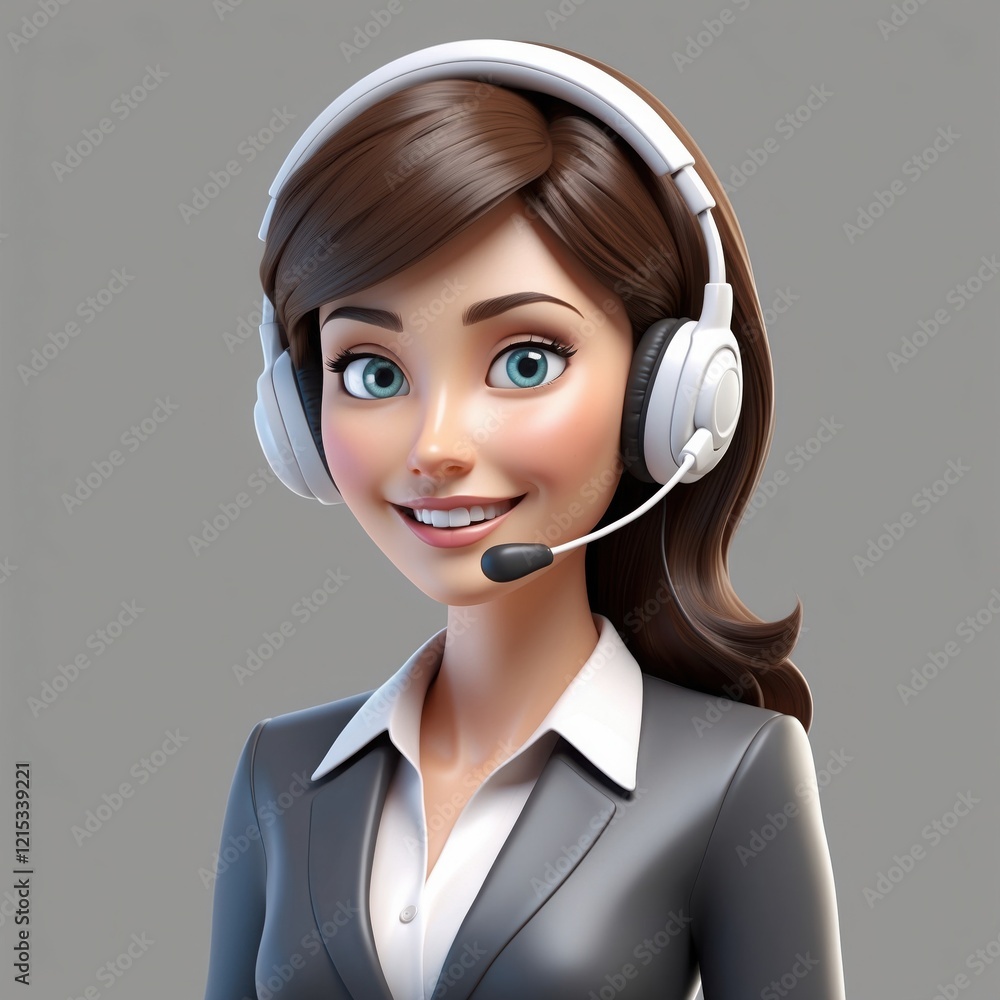 Friendly Customer Service Representative in Gray Suit Friendly Customer Service Representative in Gray Suit