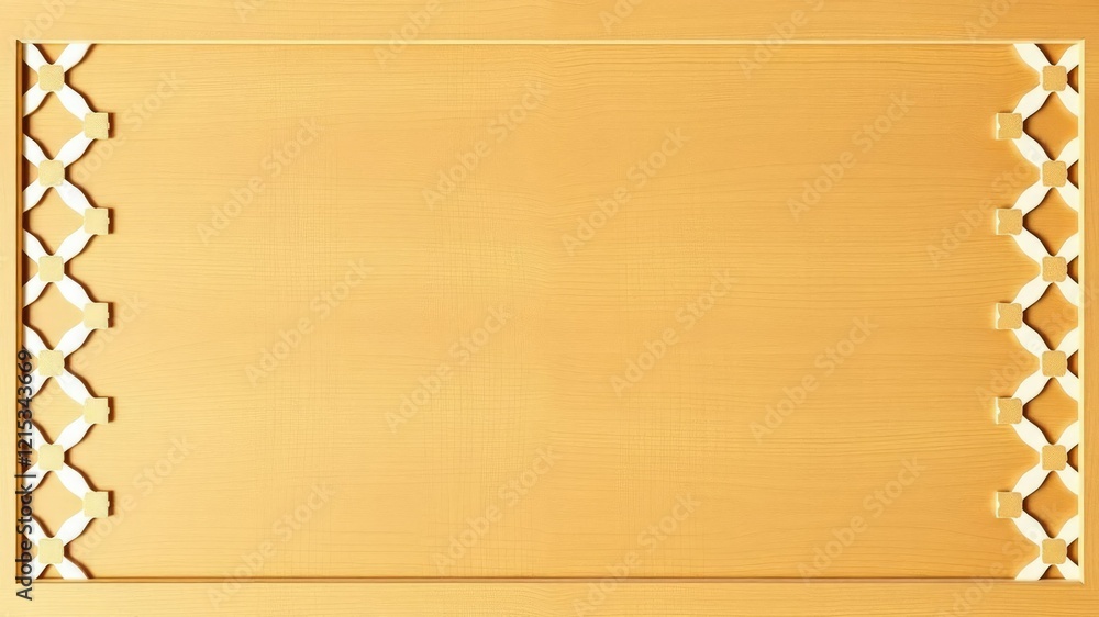 Fototapeta premium Elegant White Lattice Design on Oak Wood Panel, geometric patterns, oak wood panel, minimalist style