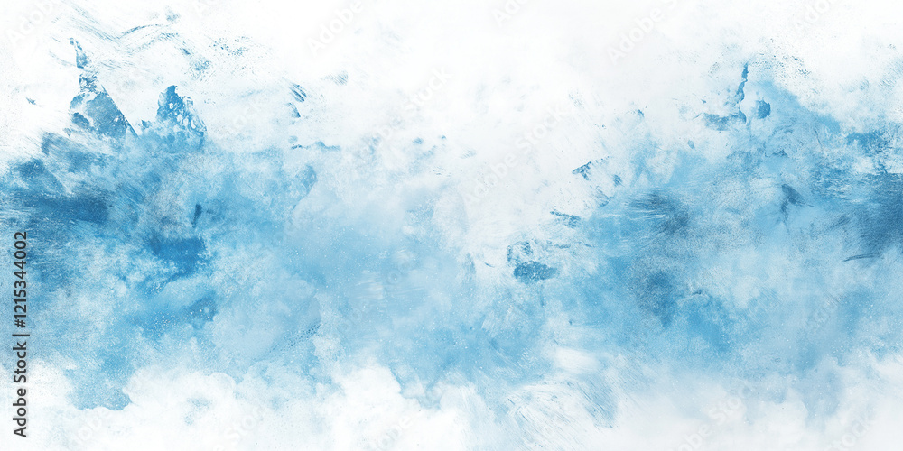 Obraz premium A serene watercolor wash in shades of blue evokes a sense of calm