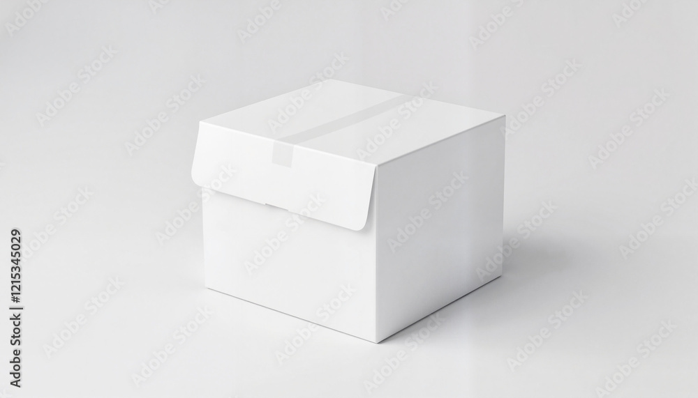 Delivery Box Mockup on a white background Delivery Box Mockup on a white background
