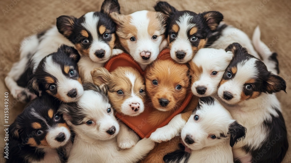 Obraz premium Cute dog for Valentine’s Day greeting card design