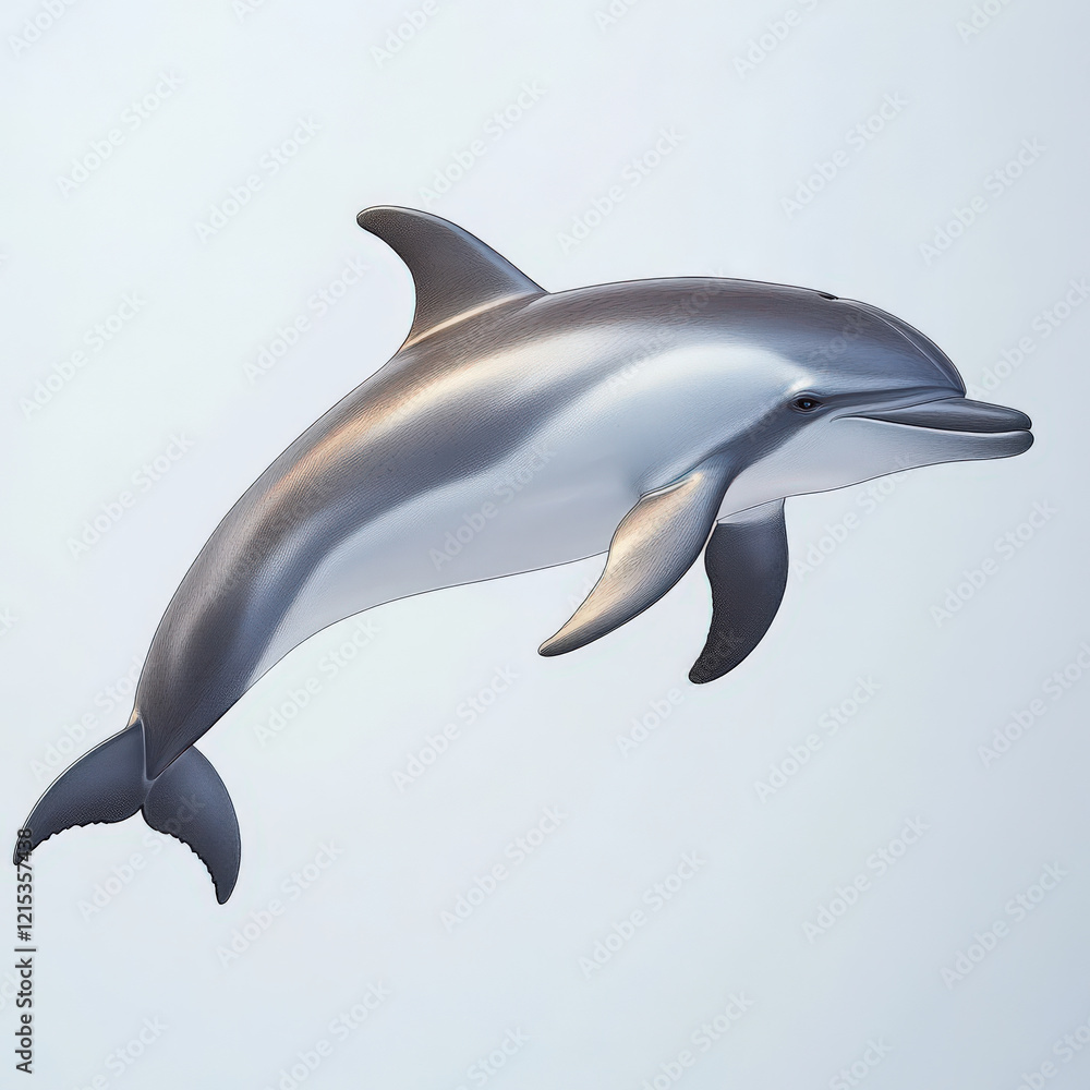 Fototapeta premium Elegant Dolphin Leaping Gracefully.