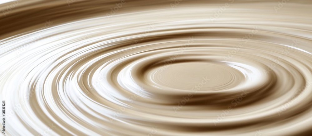 Swirling beige clay on pottery wheel, studio backdrop, craft texture Swirling beige clay on pottery wheel, studio backdrop, craft texture