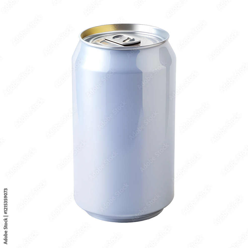 Blank white drink soda can isolated on transparent background, PNG Blank white drink soda can isolated on transparent background, PNG