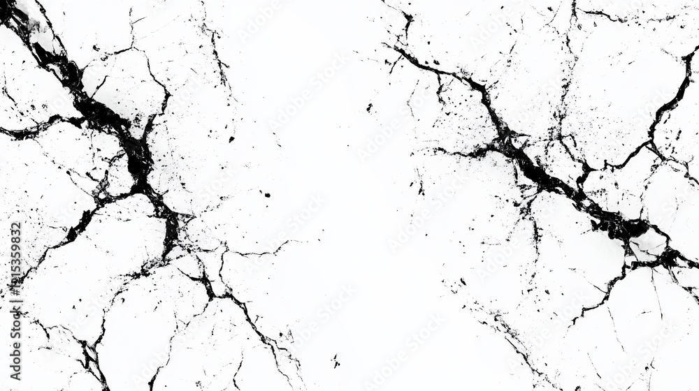 Fototapeta premium Cracked white surface texture background