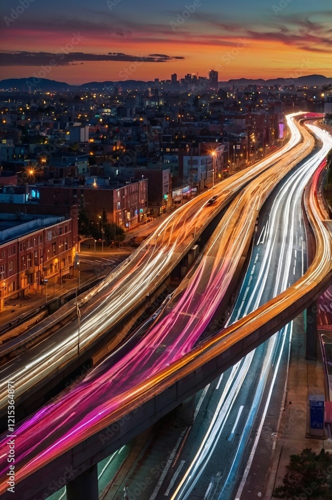 Obraz premium traffic at night