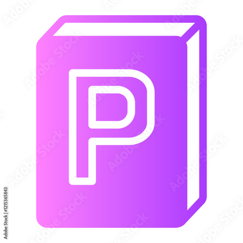 Parking gradient icon photo