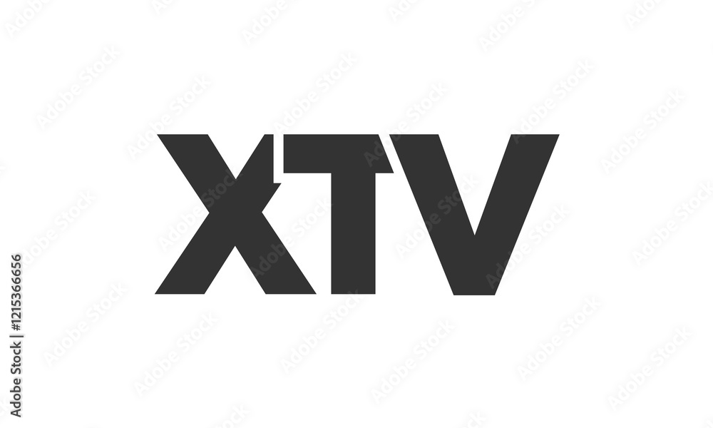 XTV logo design template with strong and modern bold text. Initial based vector logotype featuring simple and minimal typography. Trendy company identity. XTV logo design template with strong and modern bold text. Initial based vector logotype featuring simple and minimal typography. Trendy company identity.