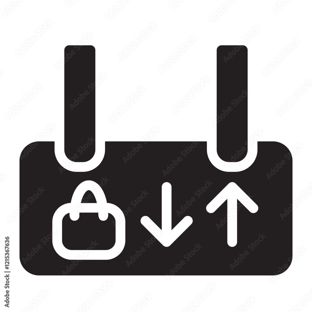 Obraz premium Direction glyph icon