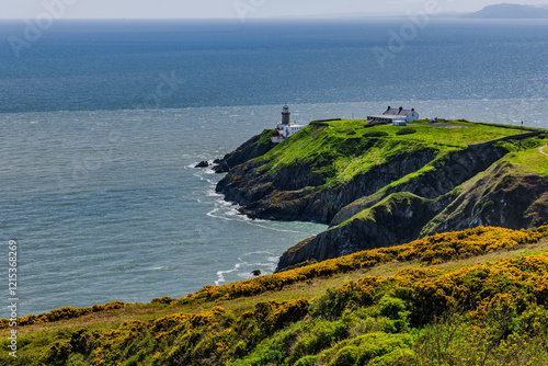 Views while walking along the cliff of Howth Head Dublin North.Howth, Dublin, Ireland