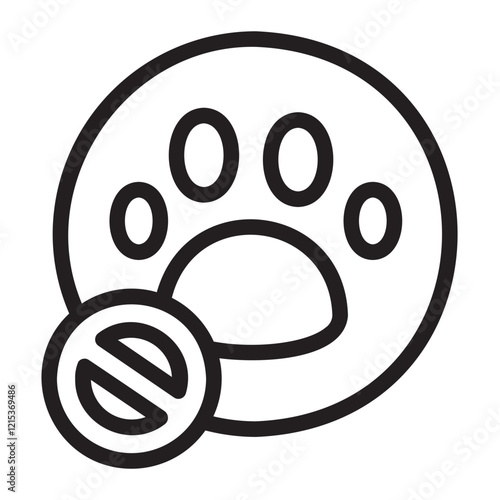 no animals line icon