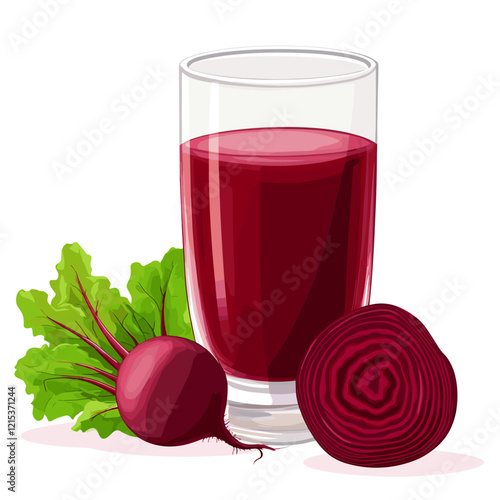 Fresh Beetroot Juice with Whole and Sliced Beets