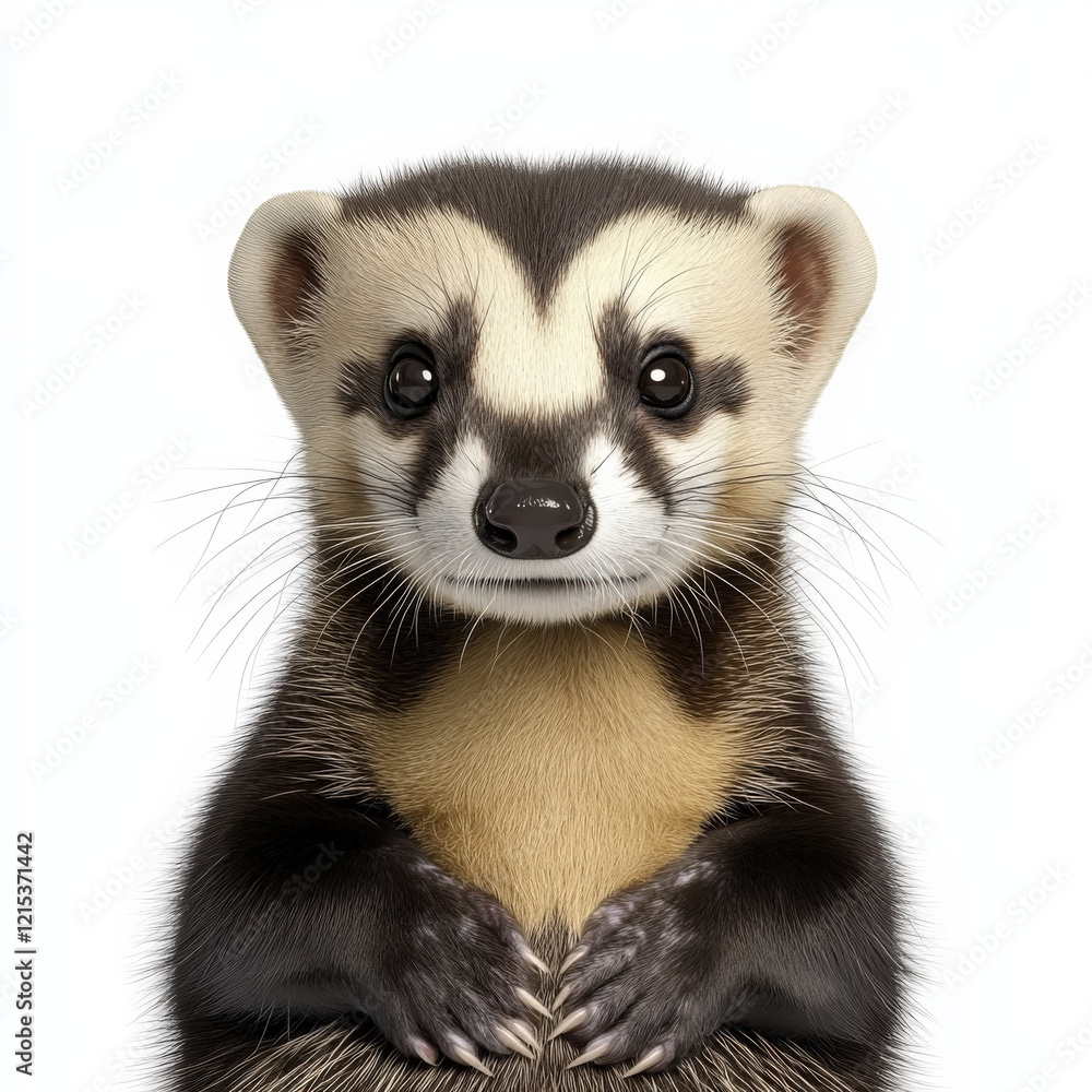 Obraz premium Adorable young hog-nosed coati portrait.