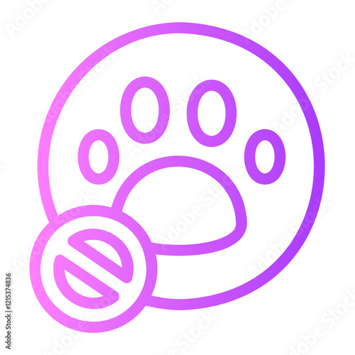 no animals gradient icon