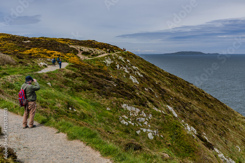 Views while walking along the cliff of Howth Head Dublin North.Howth, Dublin, Ireland