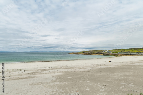 Wide sandy Kilmurvey Beach on Inishmore, largest of the Aran Islands in Galway Bay, Ireland. photo