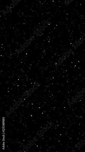Space Background With Flying Stars Vertical Video. Space travelling through stars on black background. 4K motion graphic.