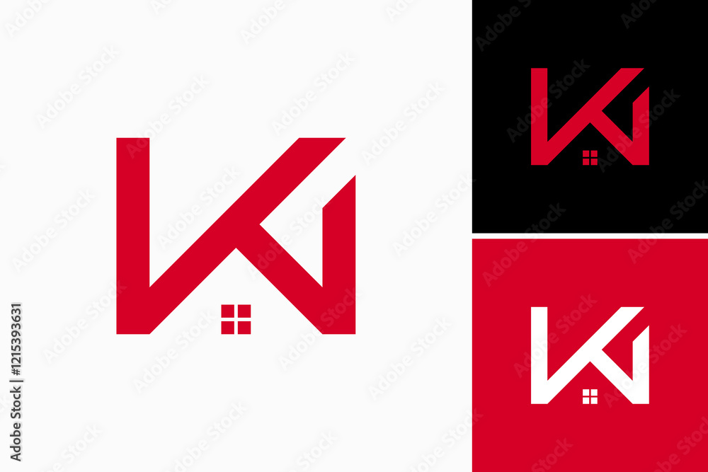 KW Home logo design vector KW Home logo design vector