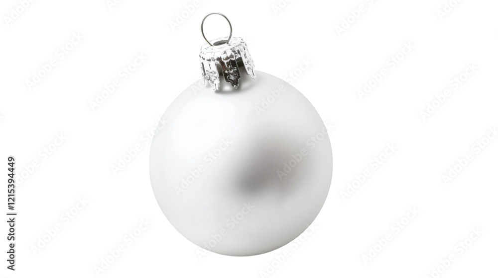 White Christmas ball isolated on white background White Christmas ball isolated on white background