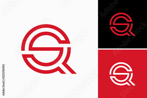 letter QS logo design vector