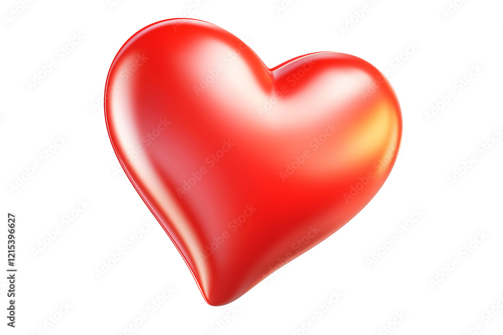 Shiny red heart with smooth, glossy texture isolated on white transparent background, symbol of love, passion and romance concept of Valentine Day Shiny red heart with smooth, glossy texture isolated on white transparent background, symbol of love, passion and romance concept of Valentine Day
