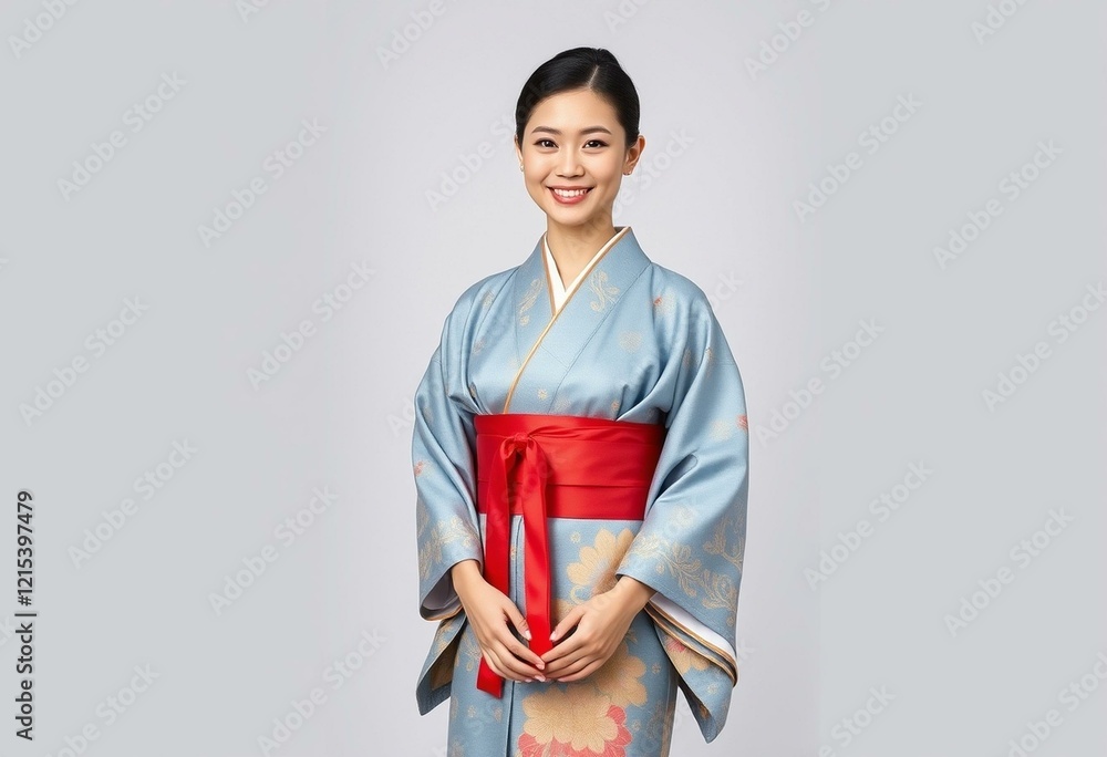 Portrait of a female in traditional Japanese clothing Portrait of a female in traditional Japanese clothing