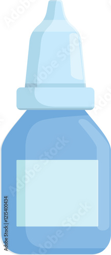 Medical bottle with a dropper dispensing medicine, nasal spray or eye drop, providing relief and treatment