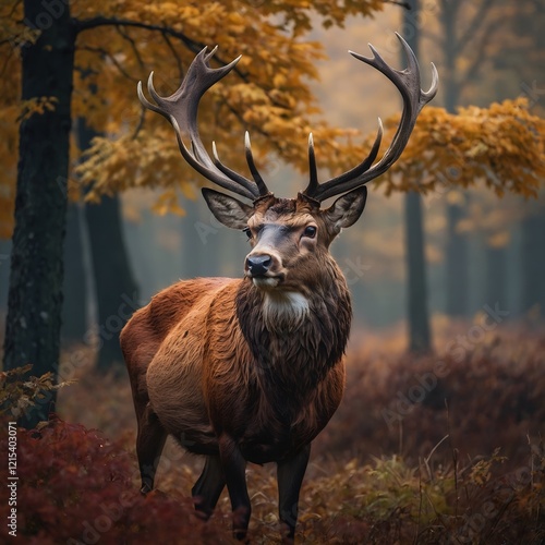 Plakat deer in the woods