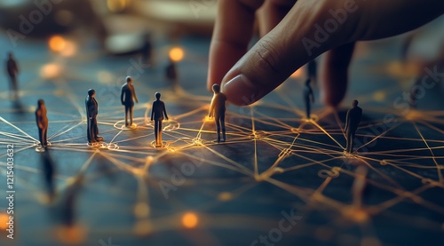 Human Resources and Technology Integration on Touch Screen, Emphasizing Connection and Selection in Modern Business,タッチスクリーン上の人材と技術の統合、現代ビジネスにおける接続と選択を強調する.Generative AI