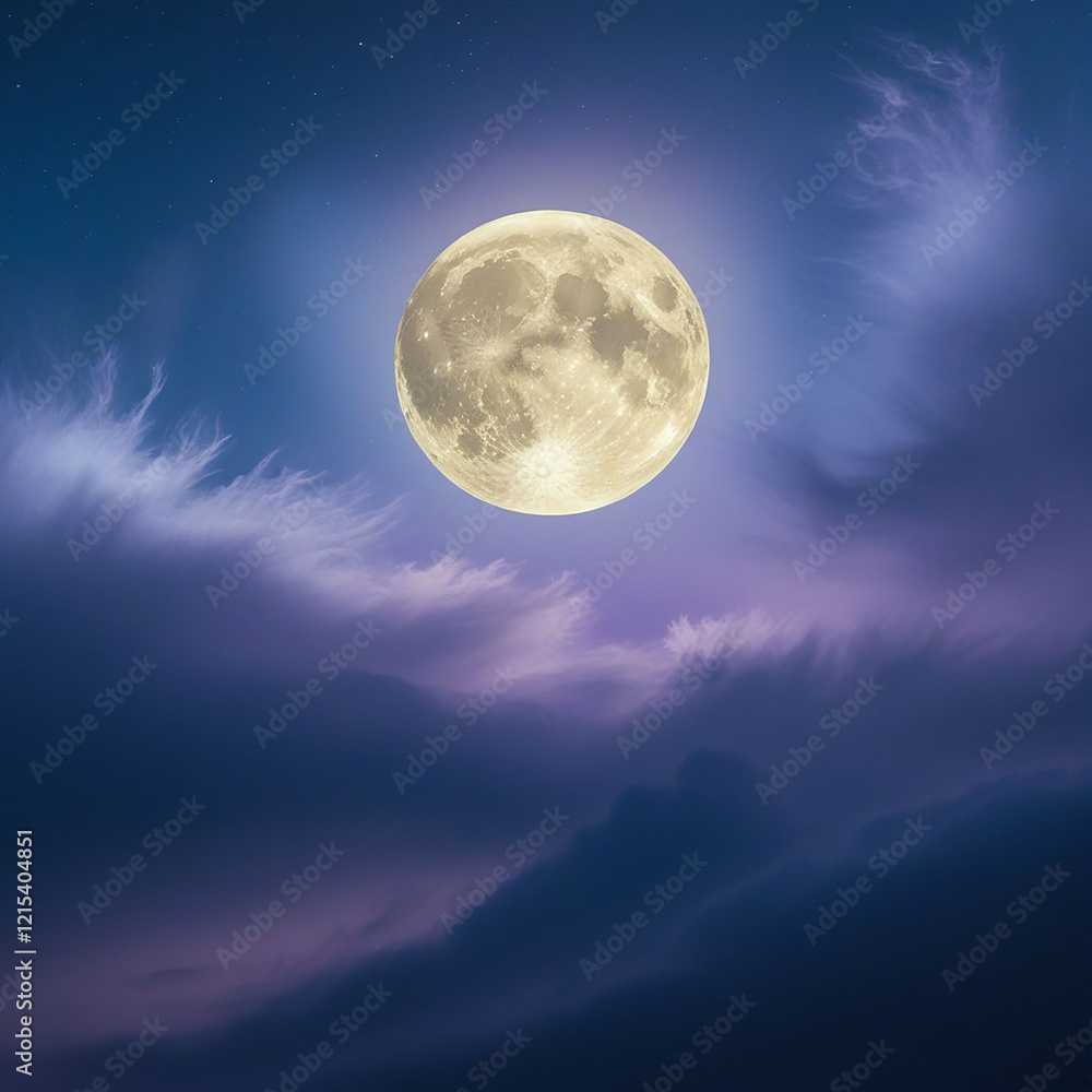 Fototapeta premium full moon and clouds