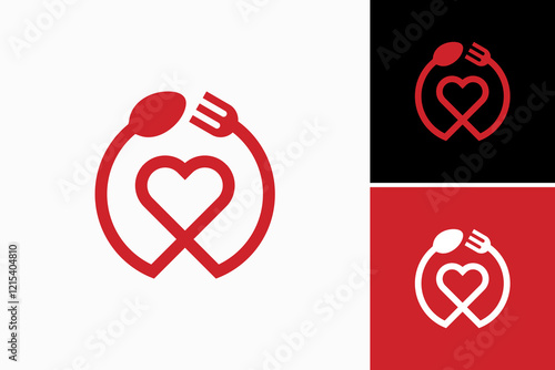 love food logo design vector