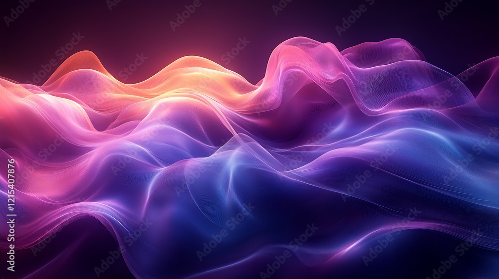 Obraz premium Colorful motion flowing through vibrant abstract glowing wave images