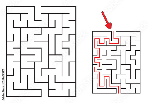 Kids riddle maze puzzle labyrinth vector 