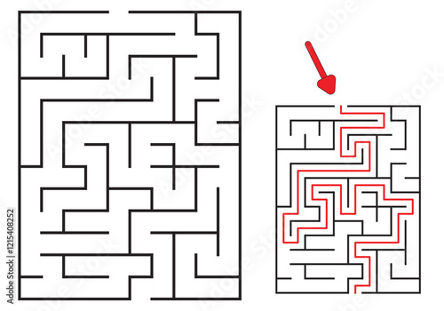 Kids riddle maze puzzle labyrinth vector 