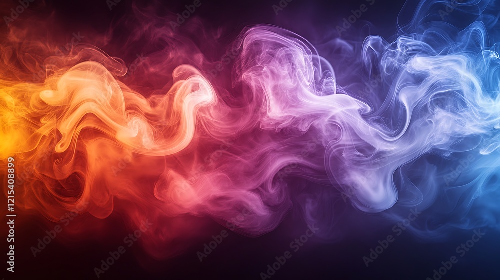 Fototapeta premium A colorful smoke swirling dynamically in abstract background images