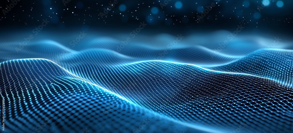 A mesmerizing abstract background depicting flowing waves of blue light and digital patterns, creating a sense of depth and innovation. Ideal for futuristic themes. A mesmerizing abstract background depicting flowing waves of blue light and digital patterns, creating a sense of depth and innovation. Ideal for futuristic themes.